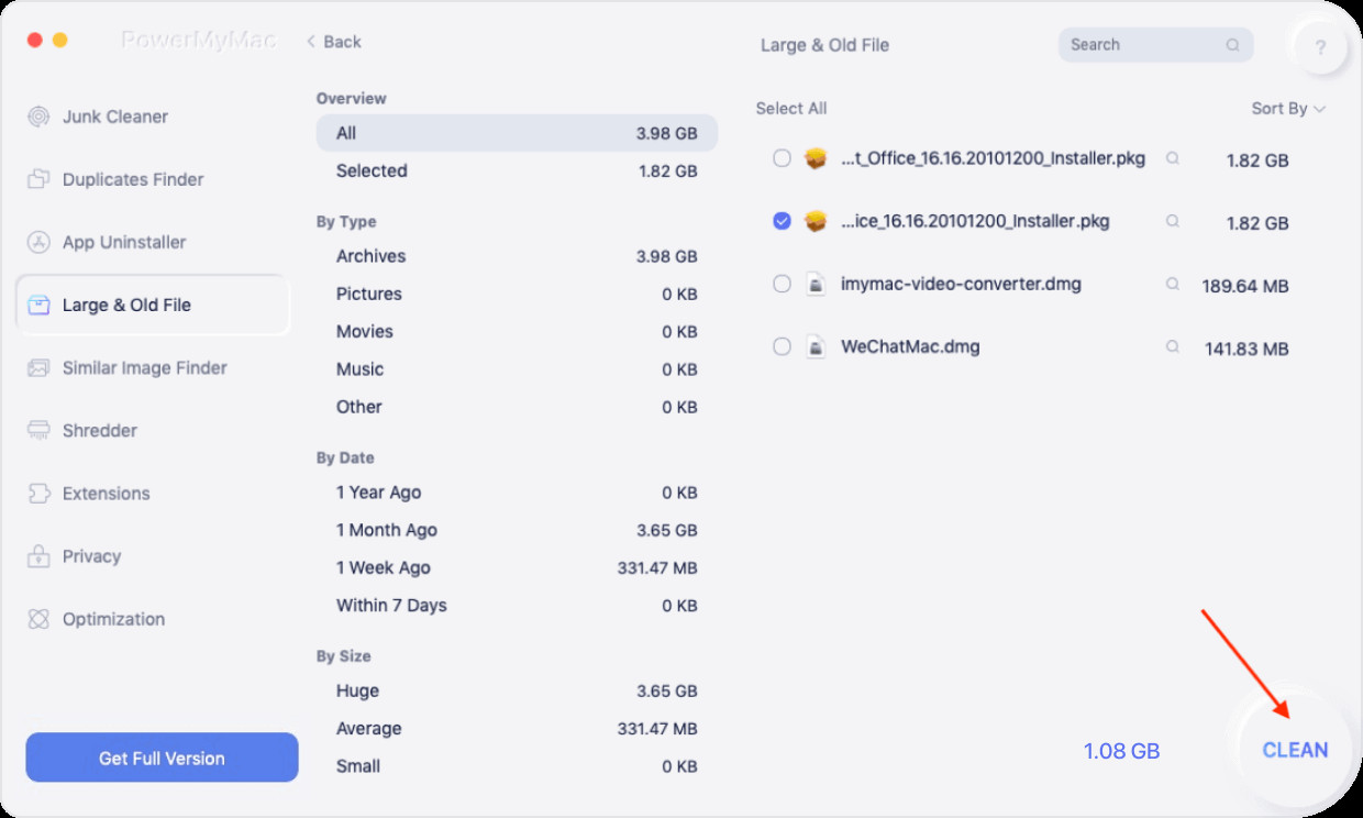 Clean up Your Large and Old Files