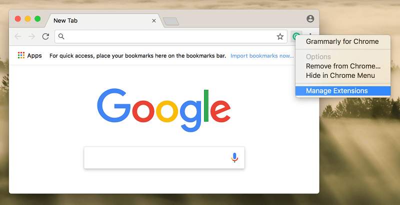 Remove App Extensions on Chrome