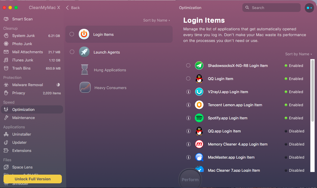 Manage Your Login Items