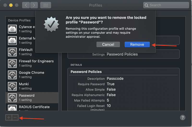 Remove Unwanted Device Profiles