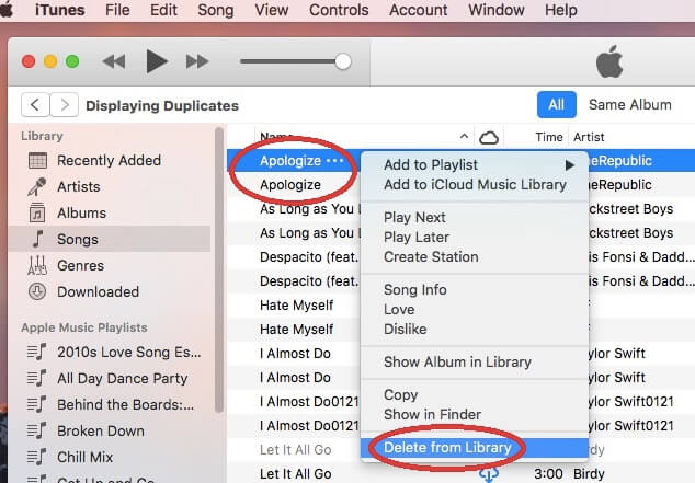 Remove iTunes Duplicates On Mac