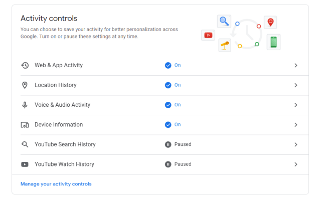 Visit Activity Controls To Clear History On Chrome