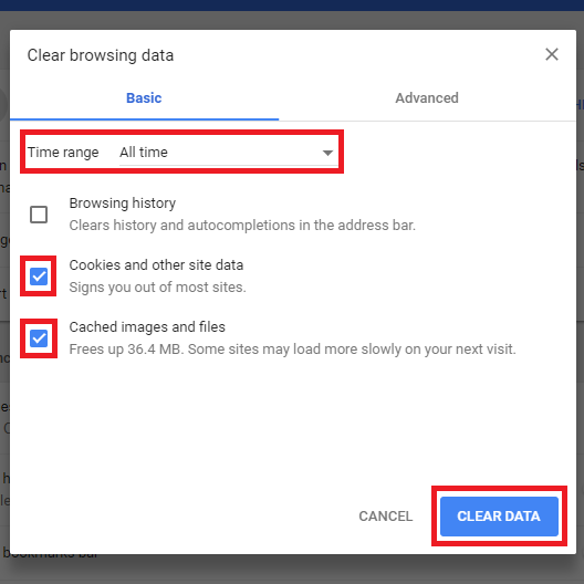 Clear Browsing Data To Clear History On Chrome