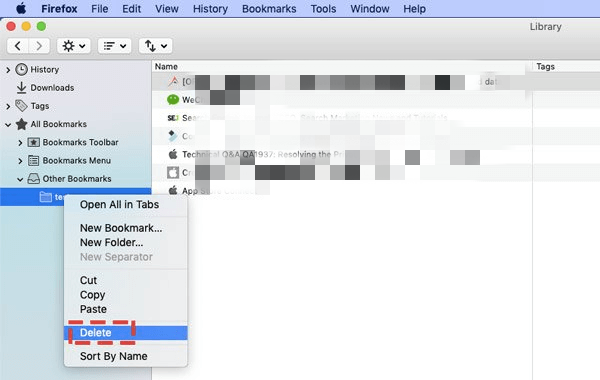 Delete Bookmarks On Mac Firefox
