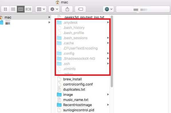 Show Hidden Files on Mac