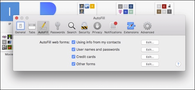 Delete AutoFill on Mac In Safari