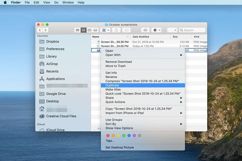 Find Duplicates Using Finder