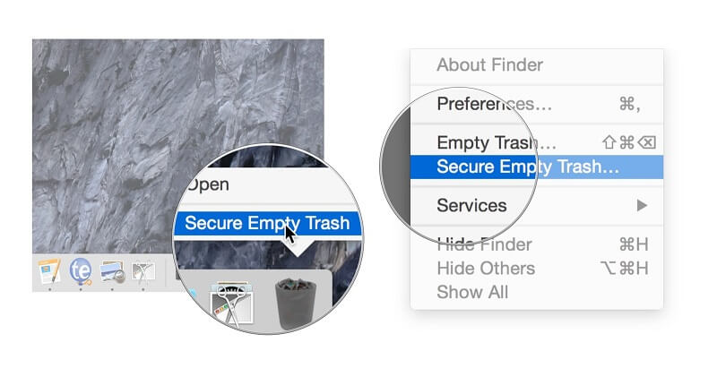 Empty the Trash on Mac