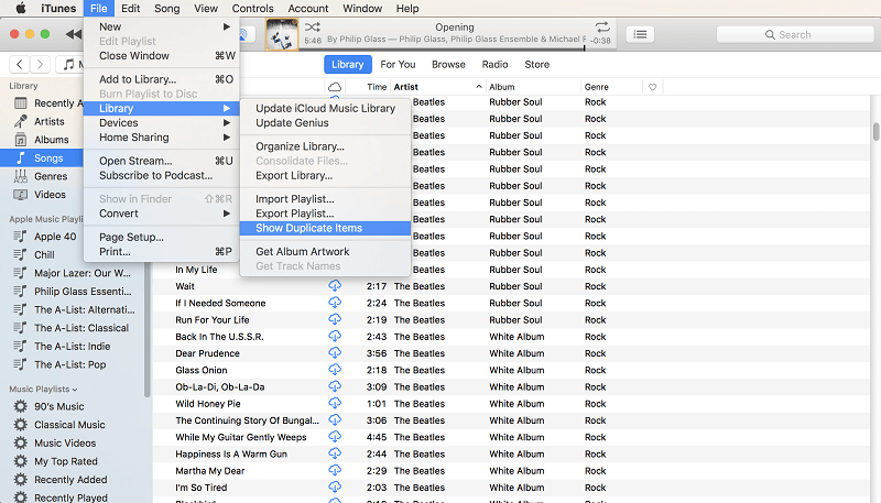 duplicate finder itunes mac