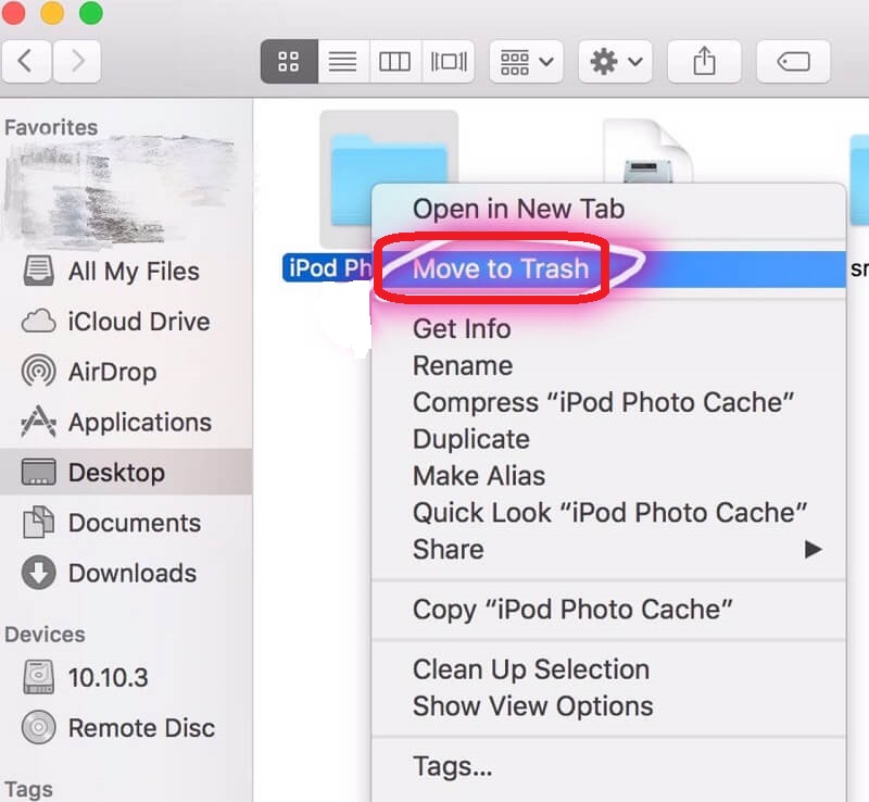 Clear iPod Photo Cache On Mac