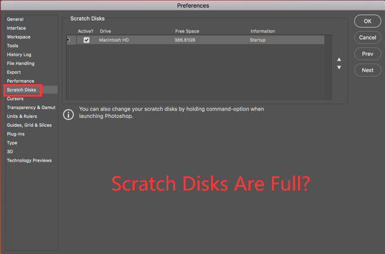 Scratch Disks Are Full