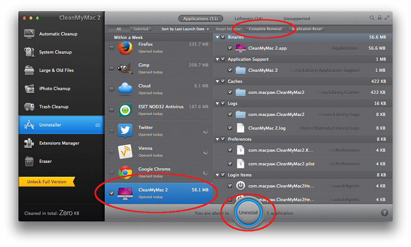 Remove CleanMyMac