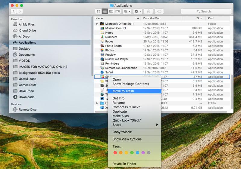 Uninstall Apps On Mac Via Applications Folder