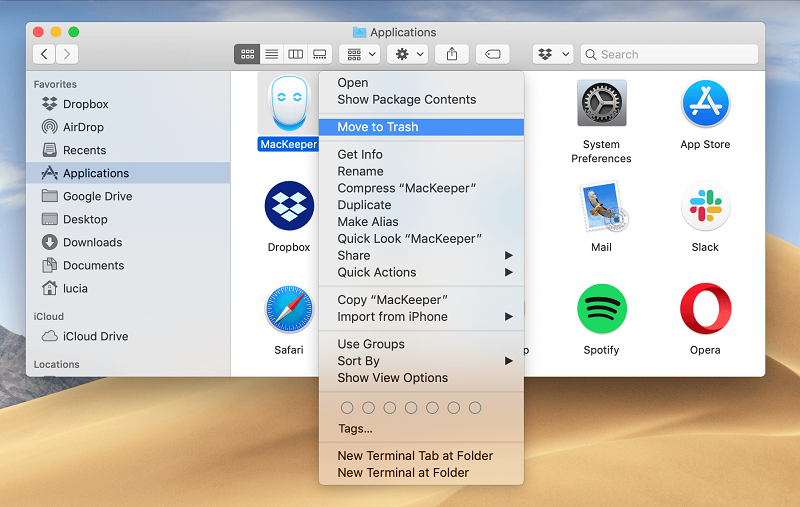 Uninstall MacKeeper