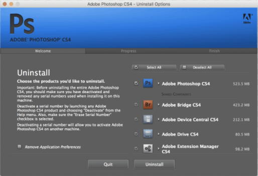Uninstall Photoshop On Mac with Photosho Uninstaller