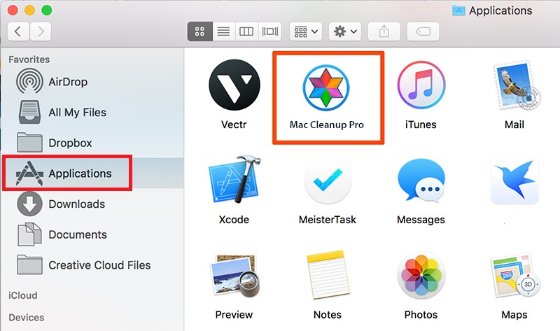 Remove Mac Cleanup Pro from the Application Folder