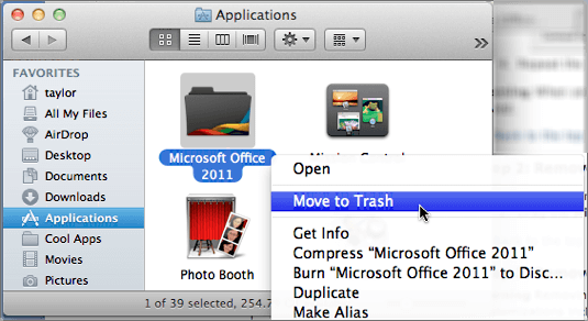 Uninstall Microsoft Office 365 (2011) For Mac