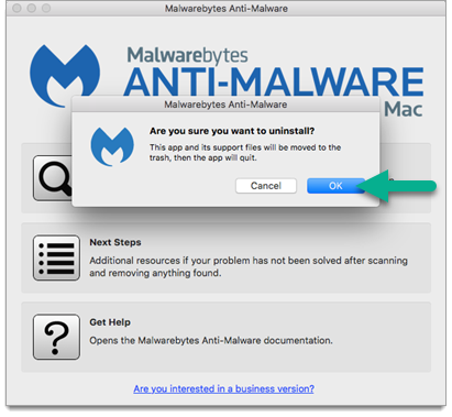 Uninstall Malwarebytes App on Mac