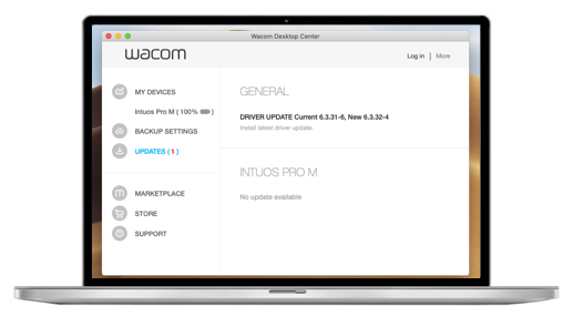 Update the Wacom operating system